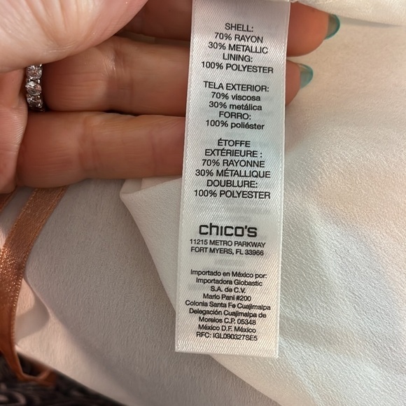 Chico’s Shine-Stitch Amanda Pullover Sweater NWT Top Shimmer Chicos Size 3 XL - Picture 11 of 14